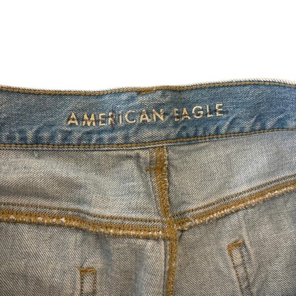American Eagle Mom Jeans 20 38x27.5 Women Blue High Rise Distressed Plus Size - Picture 2 of 6